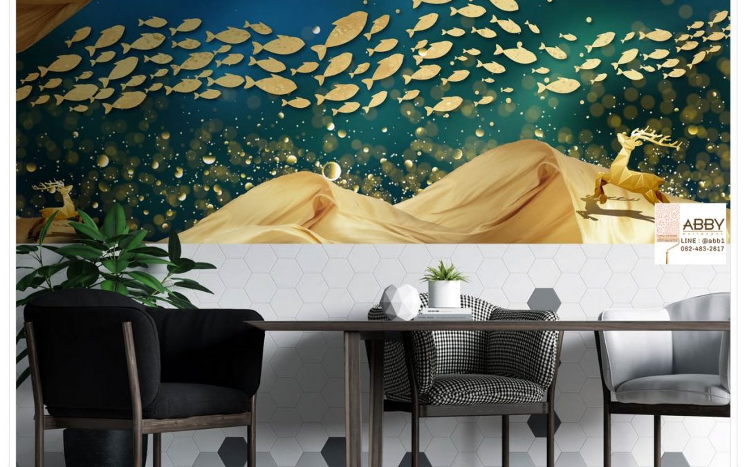 วอลเปเปอร์สั่งพิมพ์ราคาถูก Wall mural design ลายภูเขา